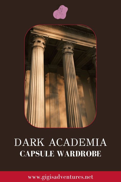 The Dark Academia aesthetic is one of the trendiest ones ever, and it's gaining more and more popularity by the hour.  If you want to reshape your style a bit and embrace the Dark Academia aesthetic in your life, this is the guide for you!  You'll learn how to build a minimalistic Dark Academia capsule wardrobe with just 20 items, as well as how to pair them together for a few interesting outfic choices.  Click to find out more! Dark Academia Capsule Wardrobe, Academia Capsule Wardrobe, Dark Academia Wardrobe, Fashion Dark Academia, Academia Wardrobe, Beauty Diy Skincare, Diy Haircare, Style On A Budget, Dressing Over 50