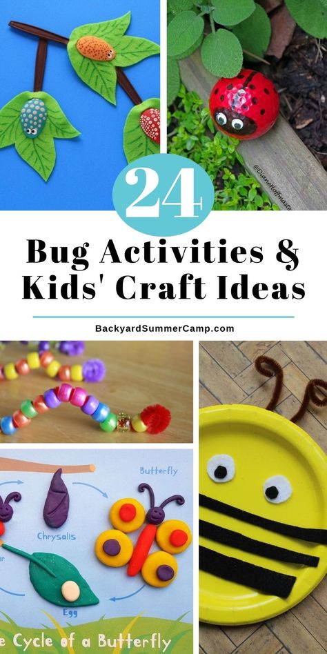 Learn about bugs and insects with these easy and fun hands-on bug activities and craft ideas for kids of all ages! Insects For Kids, Insects Kindergarten, Bug Activities, Insects Preschool, Butterflies Activities, Boredom Busters For Kids, Insect Activities, Insect Crafts, Insects Theme