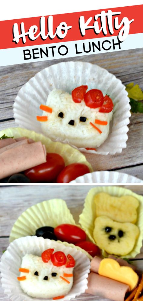 If you’ve got Hello Kitty fanatics in your family, then you need to give this Hello Kitty Bento Lunch a shot! This is the perfect kid's lunch ideas for school! Perk up your kid's school lunches with this Hello Kitty Bento Lunch! Save this fun colorful recipe for later! Food To Make Easy, Hello Kitty Bento, Hello Kitty Food, Lunch Ideas For School, Japanese Dinner, Easy Japanese Recipes, Kids Lunches, Packed Lunch, Easy Comfort Food