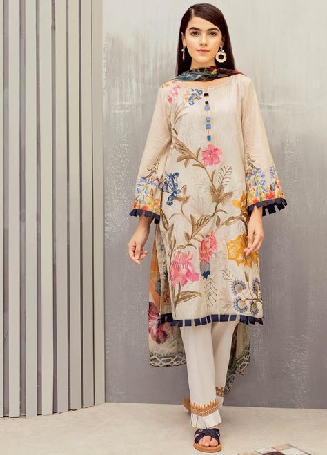 Iznik Festive Lawn 2019 Collection | Iznik Festive Lawn 2019 | Sanaulla Online Store Gaun Fashion, Pakistani Fashion Casual, Pakistani Fancy Dresses, Pakistani Dresses Casual, Pakistani Fashion Party Wear, Salwar Kamiz, Dress Neck Designs, Kurti Designs Party Wear, Sleeves Designs For Dresses