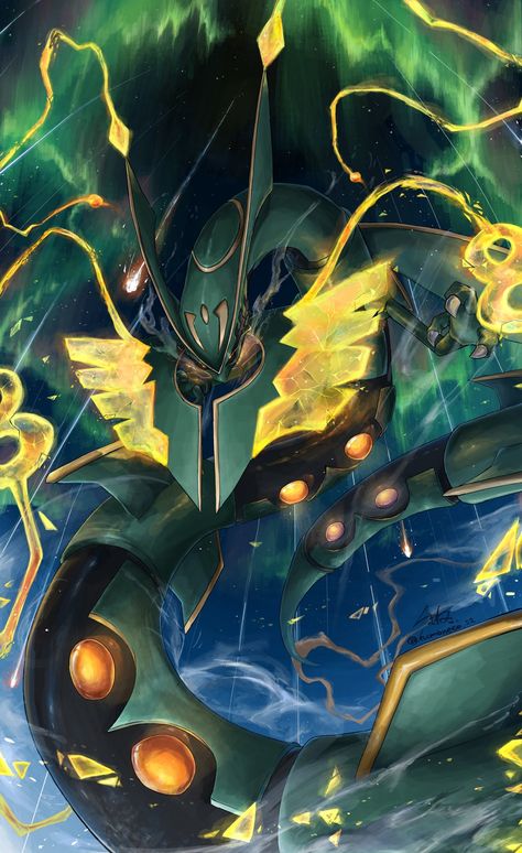 Rayquaza Wallpaper, Mega Rayquaza, Zoroark Pokemon, Rayquaza Pokemon, Dragon Flying, Flying Type, Pokemon Game Characters, Pokemon Fusion Art, Pokemon Backgrounds