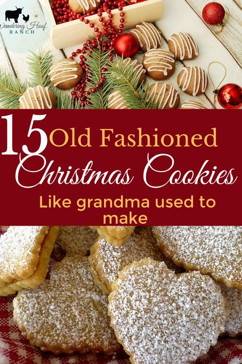 These vintage old fashioned Christmas Cookie recipes are just like the ones that your grandma used to make! Let these recipes inspire your holiday baking with recipes including gingerbread, shortbread, forgotten cookies and more! I also added a free printable Baked with Love label to help you make these cookies into a sweet gift for coworkers, neighbours, friends and family. Happy Holidays! Old Fashioned Christmas Cookies, Forgotten Cookies Recipe, Gingerbread Shortbread, Vintage Christmas Recipes, Forgotten Cookies, New Year's Desserts, Christmas Cookie Recipes, Recipes Christmas, Christmas Sweets