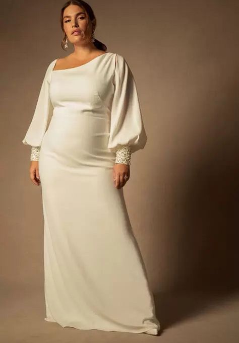 Stunning Plus Size Wedding Dresses Plus Size Bridal, Plus Size Wedding Dress, Plus Size Bride, Curvy Bride, Plus Size Gowns, Pearl Cuff, Bridal Separates, Trumpet Skirt, Long Sleeve Wedding