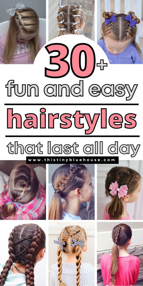 34 cute and easy hairstyles for girls that make mornings a breeze. These fun and easy girl hairdo ideas last all day and are perfect for active little girls who want one of a kind and fun hairstyles. Fun And Easy Hairstyles, Unique Homecoming Mums, Experiments For Preschoolers, Cute And Easy Hairstyles, Girls Hairdos, Paper Towel Crafts, Flower Crafts Kids, Vertical Vegetable Gardens, School Kids Crafts