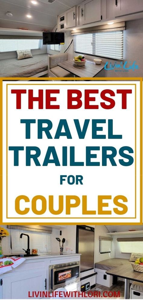 Best travel trailers for couples Camper Floor Plans, Best Small Rv, Small Rv Campers, Camping Couples, Fun Camping Ideas, Travel Trailer Hacks, Rv Must Haves, Camper Flooring, Travel Trailer Floor Plans