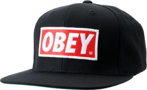 Original Obey Snapback. (no longer in production) Let it be known that I had one of these when they first came out. and some douchebag tore the snapping part off. Get it custom embroidered. Obey Cap, Snap Back Cap, Dope Hats, Navy Hats, Obey Clothing, Black Snapback, Hat Embroidery, Embroidered Caps, Dance Fashion