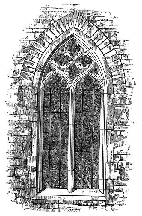 Medieval Window Drawing, Architecture Drawing Window, Victorian Window Drawing, Chapel Window Tattoo, Castle Window Drawing, Gothic Window Drawing, Gothic Gate Tattoo, Old Window Drawing, Castle Window Tattoo