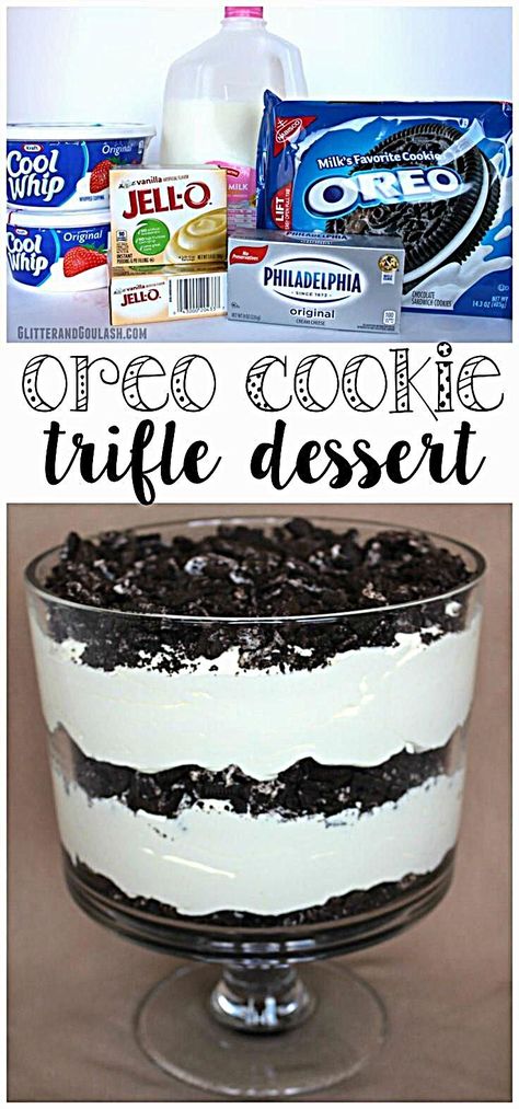 Halloween Trifle Desserts, Homemade Trifle, Cookie Trifle, Oreo Trifle, Pudding Trifle, Desserts Nutella, Trifle Dessert Recipes, Trifle Recipes, Oreo Desserts