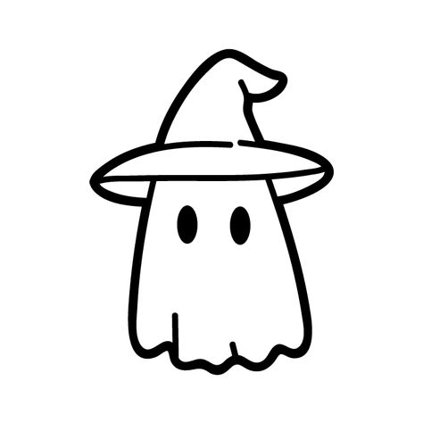 Simple Drawings For Tattoos, Doodle Ghost Cute, Easy Simple Things To Draw, Simple Fall Pictures, Cute Simple Ghost Drawing, Ghost Simple Drawing, Easy Cute Halloween Drawings, Cute Simple Halloween Drawings, Graveyard Drawing Simple