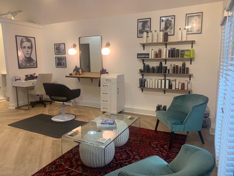 #thairapysalon #lanza #twiggy #Elvis #thebeatles Salon Garage Conversion, Garage Beauty Salon Ideas, Garage Hair Salon Ideas, Garage Salon Ideas, She Shed Hair Salon Ideas, Saloon Designs, Beauty Studio Ideas, Henna Design Tutorial, Salon Decor Studio