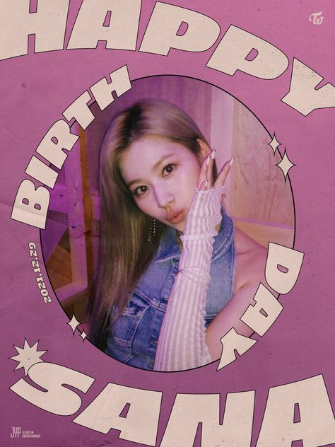 Happy Birthday Sana, Twice Birthdays, Happy Birthday Posters, Happy Birthday Girls, Happy Birthday My Love, Love U Forever, Sana Momo, Sana Minatozaki, Birthday Posts