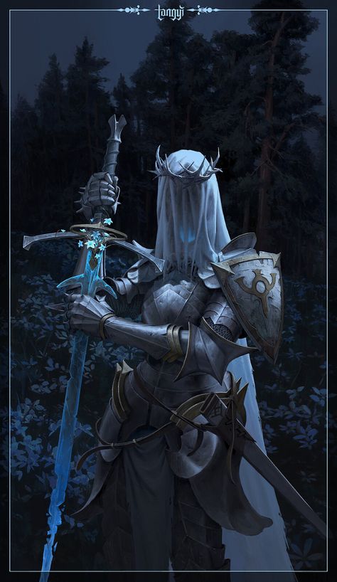 Dark Knight, yi Tang on ArtStation at https://www.artstation.com/artwork/zxAeDZ Dark Souls Knight, Dark Fantasy Knight, Night Knight, Fantasy Knight, The Art Showcase, Crusader Knight, Art Showcase, Knight Art, Dark Souls