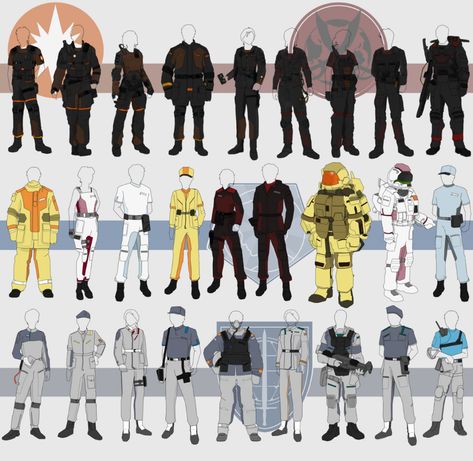 AnatoRef | Soldiers Reference Top Row (Source Unknown) Row 2... Space Uniform, Sci Fi Uniform, Building Reference, Art Uniform, Star Wars Dress, Sci Fi Clothing, Future Soldier, Art Outfits, Star Wars Concept Art