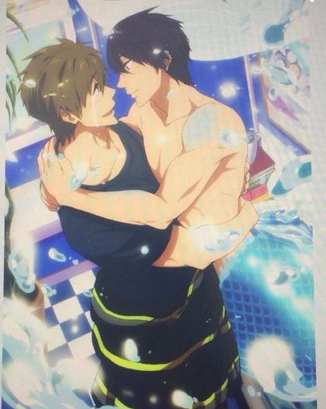 MAKOHARU is real!!<3 Free! Anime Makoto, Haru And Makoto, Free Makoto, Swimming Anime, Makoto Tachibana, Free Eternal Summer, Splash Free, Free Iwatobi Swim Club, Free Iwatobi