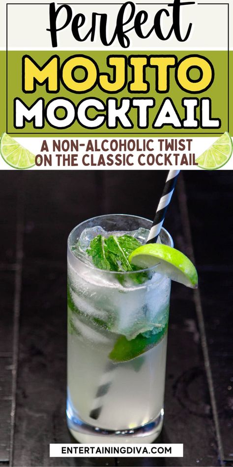 How to Make A Mojito Mocktail | Easy Recipes Mojito Ingredients, Mojito Mocktail, Virgin Mojito, Summer Drinks Alcohol, Jello Shot, Perfect Summer Drink, Mint Mojito, Slice Of Lime, Mojito Recipe