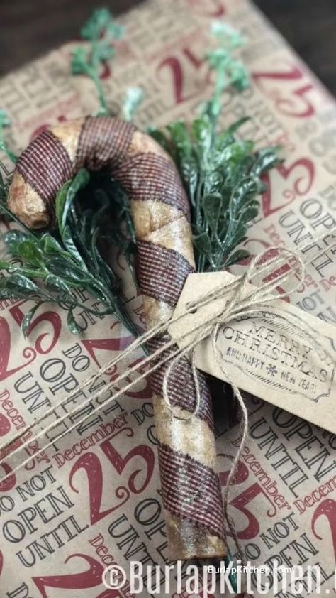 Candy Cane Candy, Burlap Kitchen, Red Checkered Shirt, Winter Diy Crafts, Red Checkered, Candy Canes, Winter Crafts, White Glitter, Christmas Tag