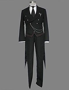 Black Butler Sebastian Michaelis Tuxedo Suits Cosplay Costume Sebastian Michaelis Anime, Butler Costume, Sebastian Michaelis Cosplay, Otaku Clothes, Long Sleeve Vest, Boys Tuxedo, Black Butler Sebastian, Black Butler Characters, Anime Halloween