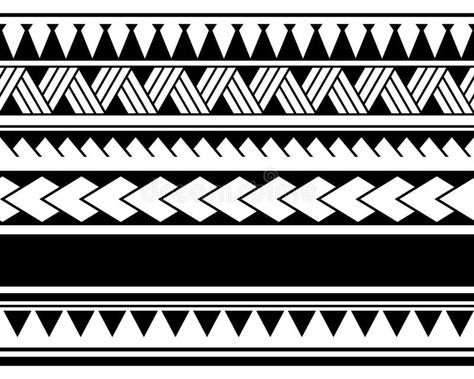 Tattoo Line Drawing, Half Sleeve Tattoo Template, Maori Tattoo Patterns, Border Tattoo, Polynesian Tattoo Sleeve, Leg Band Tattoos, Tato Maori, Tato Flash, Tattoo Band