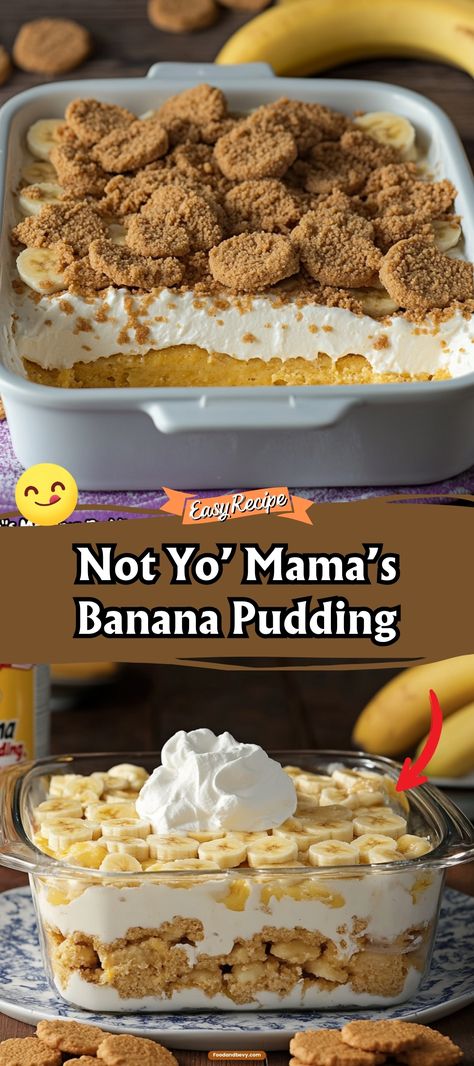 Banana Pudding Not Your Mama, Not To Mama Banana Pudding, Not Your Mommas Banana Pudding Recipe, Rodney Scott Banana Pudding, Not Your Mommas Banana Pudding, Chessmen Cookies, Rice Desserts, Soft Cookies, Best Banana Pudding