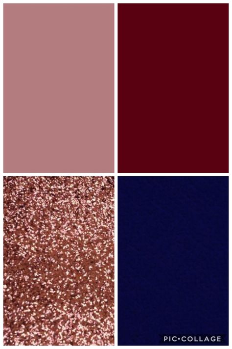 Our wedding colors! Mauve, burgundy, rose gold, and navy blue Navy Blue Burgundy Blush Rose Gold Wedding, Navy Blue Maroon And Rose Gold Wedding, Navy Blue Maroon Blush Pink Wedding, Navy Blue Burgundy Gold Wedding Tables, Wedding Colours 2023 Summer, Rose Gold Wedding Colors, Wedding Colors Mauve, Burgundy And Navy Wedding, Gold Votives