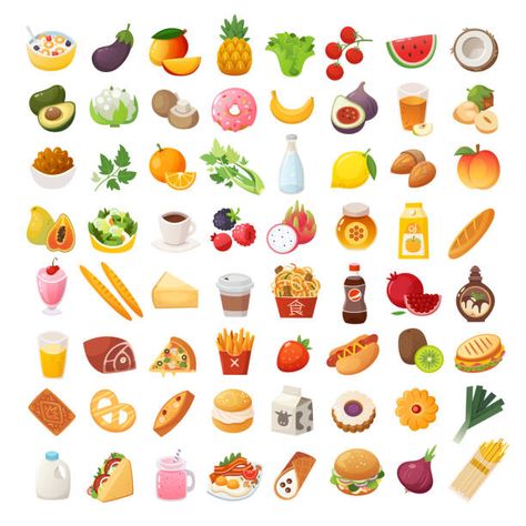 Infografías De Alimentos Y Bebidas Vectores Libres de Derechos - iStock Pixel Food, Pasta Images, Anime Clipart, Food Advertisement, Variety Food, Colorful Food, Food Vector, Hot Sandwich, Cute Food Art