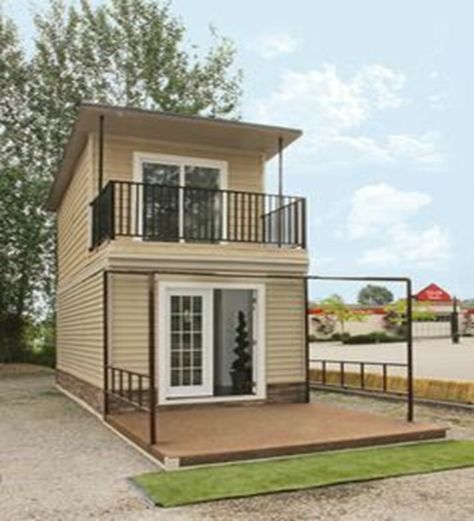 50 Most Brilliant Small Two-Story Houses for 2017 2 Story Tiny House, Two Story Tiny House, Tiny House Exterior, Diy Tiny House, Small Tiny House, Building A Tiny House, Small House Interior Design, Micro House, Tiny House Interior