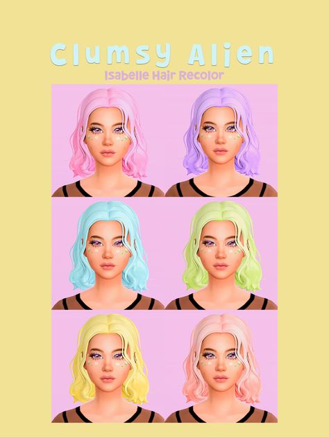 Sims 4 Cc Clumsy Alien Hair, Maxis Match Sims 4 Cc Hair Mint, Sims 4 Mint Hair Maxis Match, Sims 4 Colorful Hair Cc, Sims 4 Alien Cc Patreon, Sims 4 Cc Pastel Hair, More Hair Colors Sims 4 Cc, Sims 4 Cc Hair Recolor, Sims 4 Not So Berry Cc Mint