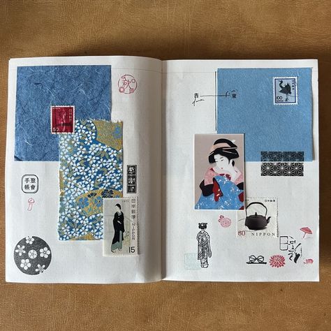 Yesterday I had a lovely Journal-Meet at Desiree @cherishedbydees and made this page using the items that she gave me and some of her… | Instagram Japanese Journaling, Japanese Stamps, Japanese Stamp, Have A Lovely Day, Lovely Day, Thank You So Much, Give It To Me, Stamp, Instagram