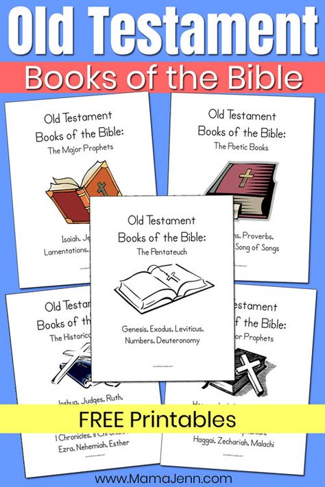 Learn Old Testament Books, Learning The Old Testament Books, Books Of The Bible Printable Free, Apologetics Press, Old Testament Books, Books Of The Old Testament, Free Bible Printables, Bible Homeschool, Class Crafts