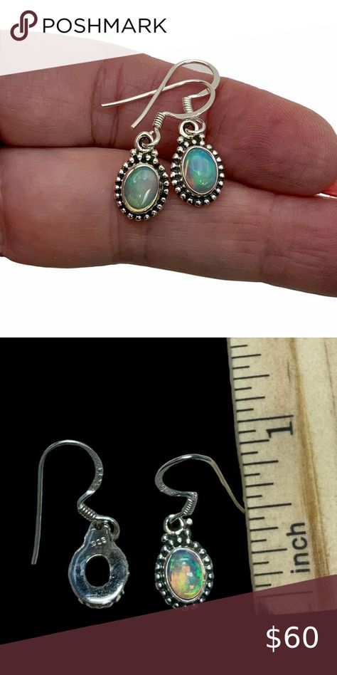 Ethiopian Opal Solid 925 Sterling Silver Earrings Waves Jewelry, Wave Jewelry, Making Waves, Jewelry And Accessories, 925 Sterling Silver Earrings, Accessories Jewelry, Ethiopian Opal, Solid 925 Sterling Silver, Shop Earrings