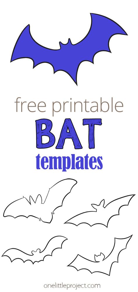 Bat Silhouette Art, Paper Bat Template Free Printable, Bat Pattern Templates Free Printable, Halloween Kids Projects, Bat Stencil Free Printable, Bat Stencil Templates, How To Make Bats For Halloween, Printable Bats Template, Bat Applique Free Pattern