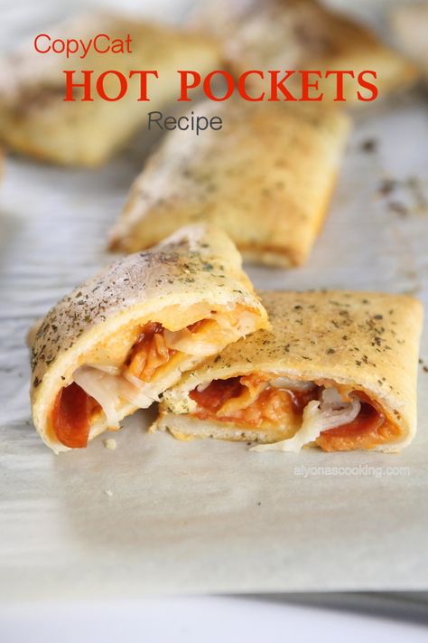 Hot Pocket Recipes, Homemade Pizza Pockets, Homemade Hot Pockets, Pockets Recipe, Cheese Sauce For Pasta, Pizza Pockets, Hot Pockets, Homemade Dough, A Pizza