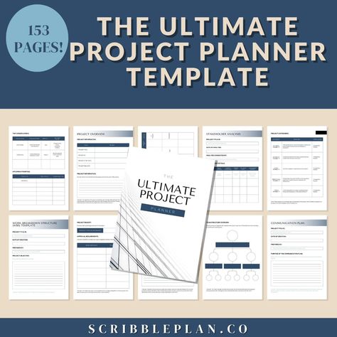 https://scribbleandplanco.etsy.com/listing/1778360269 Project Organizer, Task Organizer, Project Planner Template, Planner Template Printable, Stakeholder Analysis, Communication Plan Template, Communications Plan, Goal Setting Worksheet, Task Management