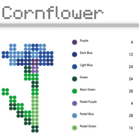 Minecraft Cornflower Pixel, Minecraft Azure Bluet Flower, Cornflower Minecraft, Minecraft Blue Flower, Minecraft Flower Pixel Art Grid, Minecraft Cornflower, Minecraft Flower Grid, Flower Pixel Art Grid, Minecraft Flowers Pattern