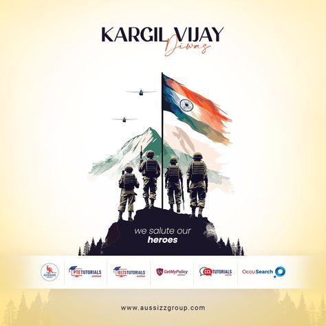 Honoring our brave soldiers on #VijayDiwas - Kargil Victory Day, July 26, 2023. Their unparalleled bravery defending our nation's sovereignty inspires us all. Jai Hind! 🇮🇳🎖️ #ptetutorials #indianarmy Kargil Day, National Heroes Day, Business Card Design Black, Jai Hind, National Heroes, Indian Army, School Art, Art Craft, Art School