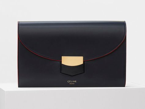 Check Out 40 Wallets, Clutches and Small Leather Goods from Céline's Summer 2017 Lookbook (with Prices!) - PurseBlog Luxury Shoulder Clutch For On-the-go, Luxury Leather-lined Clutch Bag, Celine Clutch On Strap, Celine Clutch, Leather Clutch With Detachable Strap, Rectangular Case, Luxury Black Leather-lined Clutch, Large Clutch, Mini Pouches, Clutch Pouch