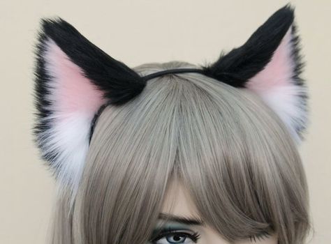 Pink Cat Ears, Kitten Stuff, Anime Ears, Jordan Year, Cat Ears Girl, Wolf Ears, Pet Play, Pet Spaces, Cat Ears Headband