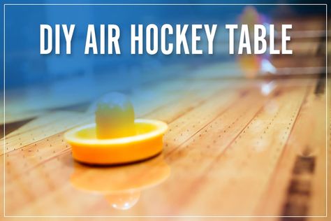 Air Hockey Diy, Outdoor Air Hockey Table, Air Hockey Table With Top, Airhockey Table, Air Hockey Tables, Hockey Table, Air Hockey Table, Hockey Pucks, Retro Arcade Games