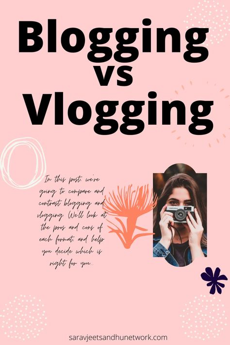 In this post, we’re going to compare and contrast blogging and vlogging. We’ll look at the pros and cons of each format, and help you decide which is right for you. But first let's find out what is blogging? And what does vlogging mean? #bloggingvsvlogging #vlogging #blogging Beginner Blogger, Vlogging Camera, Niche Marketing, Feeling Positive, Compare And Contrast, Ways To Communicate, Article Writing, Instagram Growth, Successful Blog