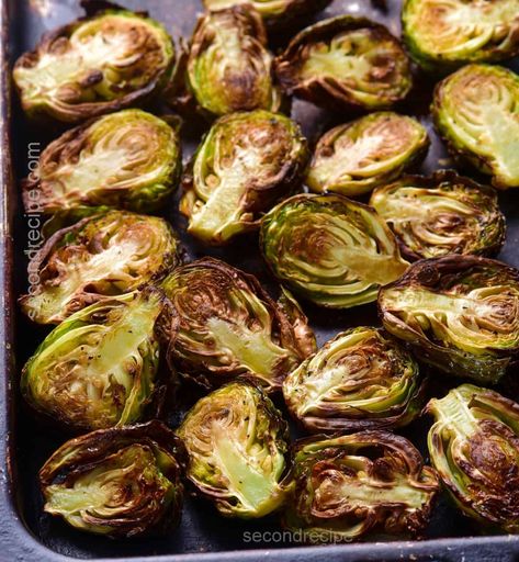 Air fryer Brussel sprouts | air fryer brussels sprouts - SecondRecipe Brussel Sprouts Balsamic Vinegar, Air Fried Brussel Sprouts, Brussel Sprouts Benefits, Air Fryer Brussel Sprouts, Fried Brussels Sprouts, Air Fryer Brussels Sprouts, Here To Slay, Fried Brussel Sprouts, Cooking Brussel Sprouts