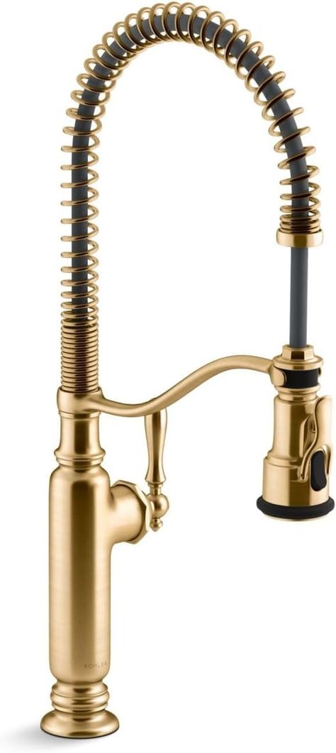 Amazon.com: KOHLER K-77515-2MB Tournant™ Semi-Professional Pull-Down Kitchen Sink Faucet, Commercial Kitchen Faucet with Sprayer, Vibrant Brushed Moderne Brass Commercial Style Kitchen, Commercial Kitchen Faucet, Touchless Kitchen Faucet, Kitchen Faucet With Sprayer, Kohler Faucet, Brass Kitchen Faucet, Rustic Kitchen Design, Kitchen Installation, Brass Kitchen