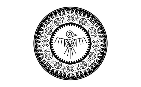 Aztec Bird round frame sign isolated ancient religion symbol. Vector Maya fantastic animal tattoo icon. American culture totem, tribal ethnic mascot. Mexico history pattern, indian or peruvian bird Symbol For Family, Aztec Bird, Mexican Aztec, Aztec Symbols, Family Symbol, Mexico History, Frame Sign, Birds Tattoo, American Culture