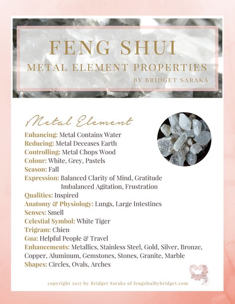 Feng Shui Elements, How To Feng Shui Your Home, Metal Element, Bagua Map, Vastu House, Feng Shui Principles, Physical Activities For Kids, Feng Shui Decor, Zen Space