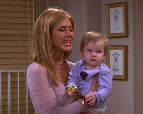 FRIENDS 2003 (S10 E5) Rachel and Emma (twin actors Noelle and Cali Sheldon). Emma Geller Green, Joey And Rachel, Ross And Rachel, Jenifer Aniston, Jen Aniston, Matt Leblanc, Mickey Rourke, David Schwimmer, Bryce Dallas Howard