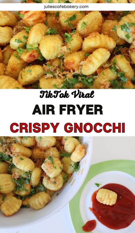 Air Fryer Crispy Gnocchi Air Fryer Gnocchi, Crispy Gnocchi, Fried Gnocchi, Quick Dinner Options, Gnocchi Dishes, Gnocchi Recipe, Air Fryer Recipe, Gnocchi Recipes, Quick Bite