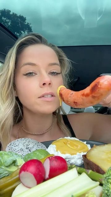 Tiffany Elizabeth on Instagram: "Chicken apple sausage with mustard 💛 #carlunch Hunch #weightloss #eatlunchwithme #mustard #applesausage #veggieswithmustard #asmr #crunchy #crunchylunch #healthyrecipes #healthylifestyle #chickensausage #applechickensausage #mukbang #electrolytes #pov #lunchchat #vertigo #cottagecheese #heartsofpalm #bvd #mustardoneverything #Briecheese #frozendates #donutpeach#watermeloncandyelectrolytes" Mustard Cottage Cheese Plate, Tiffany Diet, Mustard Cottage Cheese Diet, Cottage Cheese And Mustard Plate, Cottage Cheese And Mustard Diet, Tiffany Plate Food Diet, Tiffany Magee Diet, Tiffany Plates, Cottage Cheese And Mustard