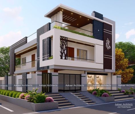 Front Elevation Wall Tiles Design, Home Front Elevation, Indian House Exterior Design, House Structure Design, Building Design Plan, 2bhk House Plan, House Outer Design, Small House Elevation, Small House Front Design