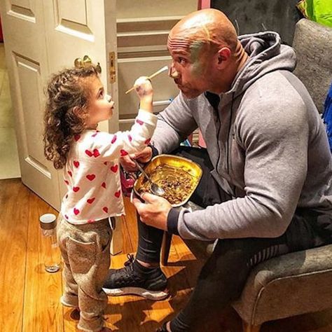 Women's Day Post, The Rock Daughter, Dwayne Johnson Family, The Rock Wwe, Lauren Hashian, Cute Family Photos, Rock Johnson, The Rock Dwayne Johnson, Johnson Family