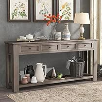 Hallway Sofa, Sofa Table With Drawers, Table For Entryway, Sofa Table With Storage, Long Sofa Table, Long Console Table, Chic Sofa, Console Table With Drawers, Table With Drawers