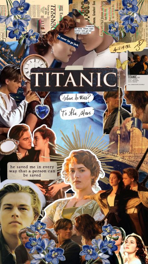 Titanic wallpaper #titanic #romanticmovie #romancemovie #jack #rose #katewinslet #leonardodecaprio #titanicwallpaper #titanicaesthetic #blueaestetic #bluewallpaper #sadending #aesthetic Romeo And Juliet Leo, Black 90s Movies Aesthetic, Titanic Wallpaper, Titanic Kate Winslet, Basketball Diaries, Leonardo Dicaprio 90s, Jack Rose, Jack Dawson, Young Leonardo Dicaprio